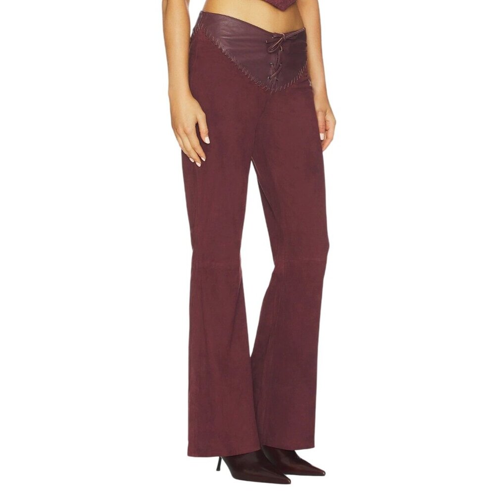 Understated Leather Sonny Suede Pants in Chocolate Small New Womens Leather - Picture 3 of 15